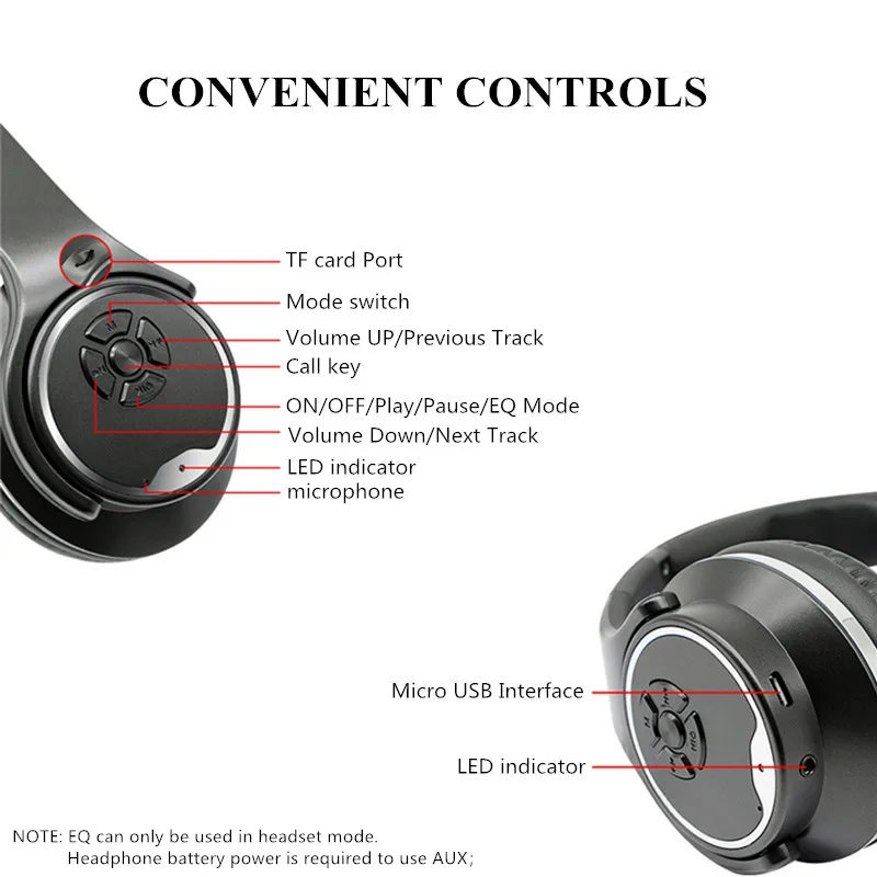 Беспроводные наушники 2 в 1, складные NFC Hi-Fi стереонаушники SODO, Bluetooth-совместимые наушники 5,0 с микрофоном, поддержка TF/FM