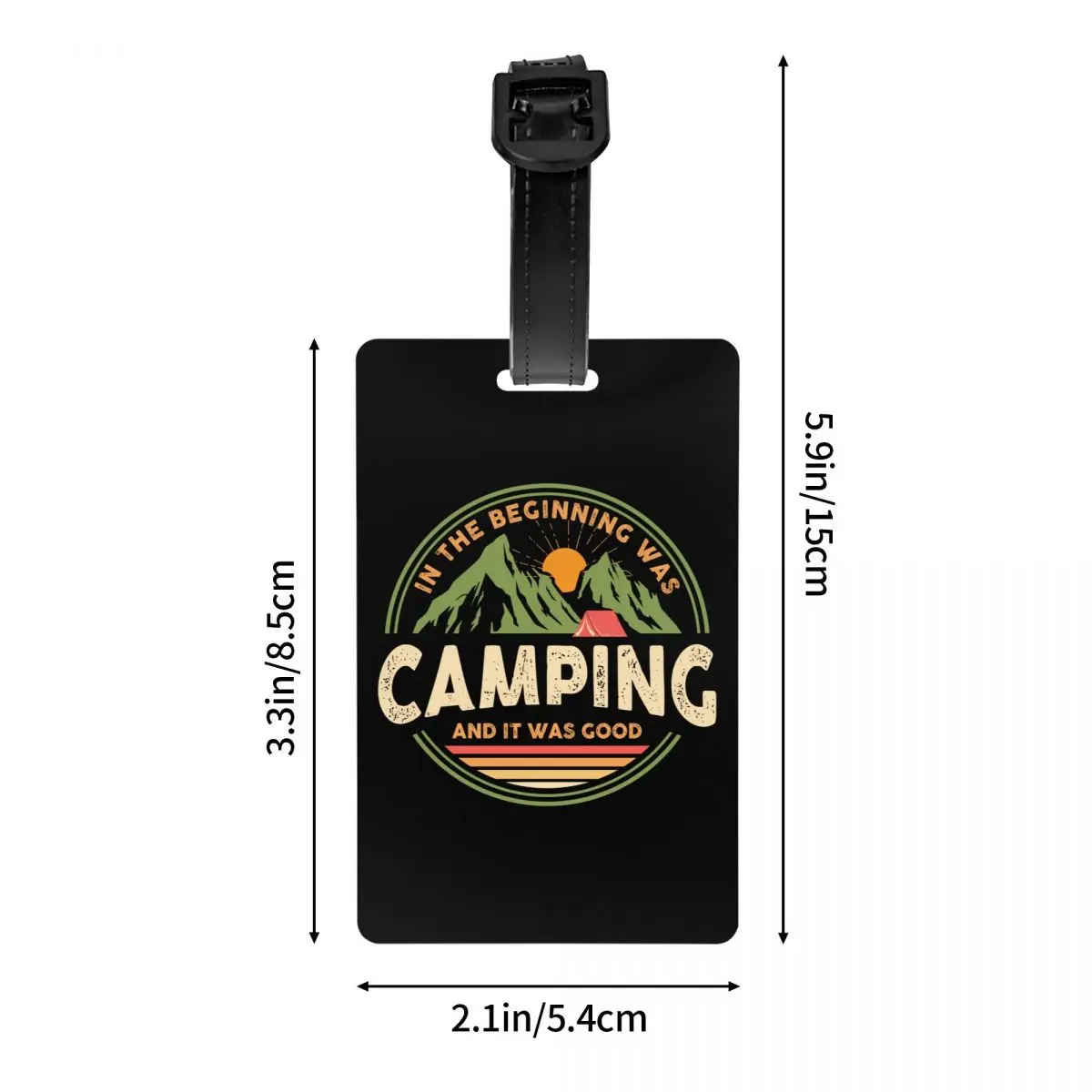 Custom Mountain Camping Adventure Campers แท็กกระเป๋าแท็กสัมภาระที่กําหนดเองความเป็นส่วนตัวชื่อ ID Card