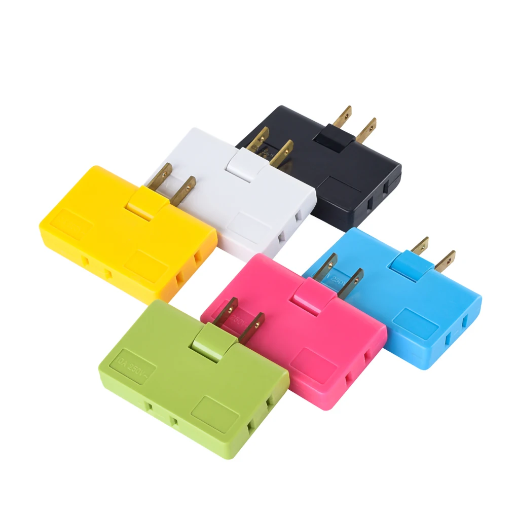 Wall Adapter Swivel Head Charger 3 in 1 Outlet Power Charger Wall Power Outlet Expander US Plug, Yellow