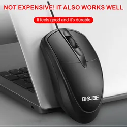 E100 USB Wired Gaming Mouse Silent Click LED Optical Mouse 1000DPI 3 Buttons Gamer Notebook Ergonomics Mouse Mice for PC Laptop