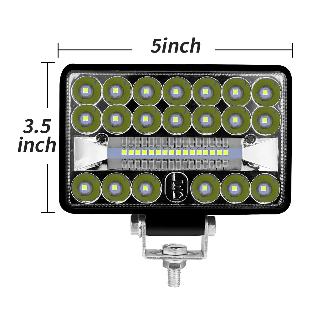 Powerful 4 inch LED Work Light Bar with 36 Lights and 108W Mixed White Light for Trucks and Off-Roading