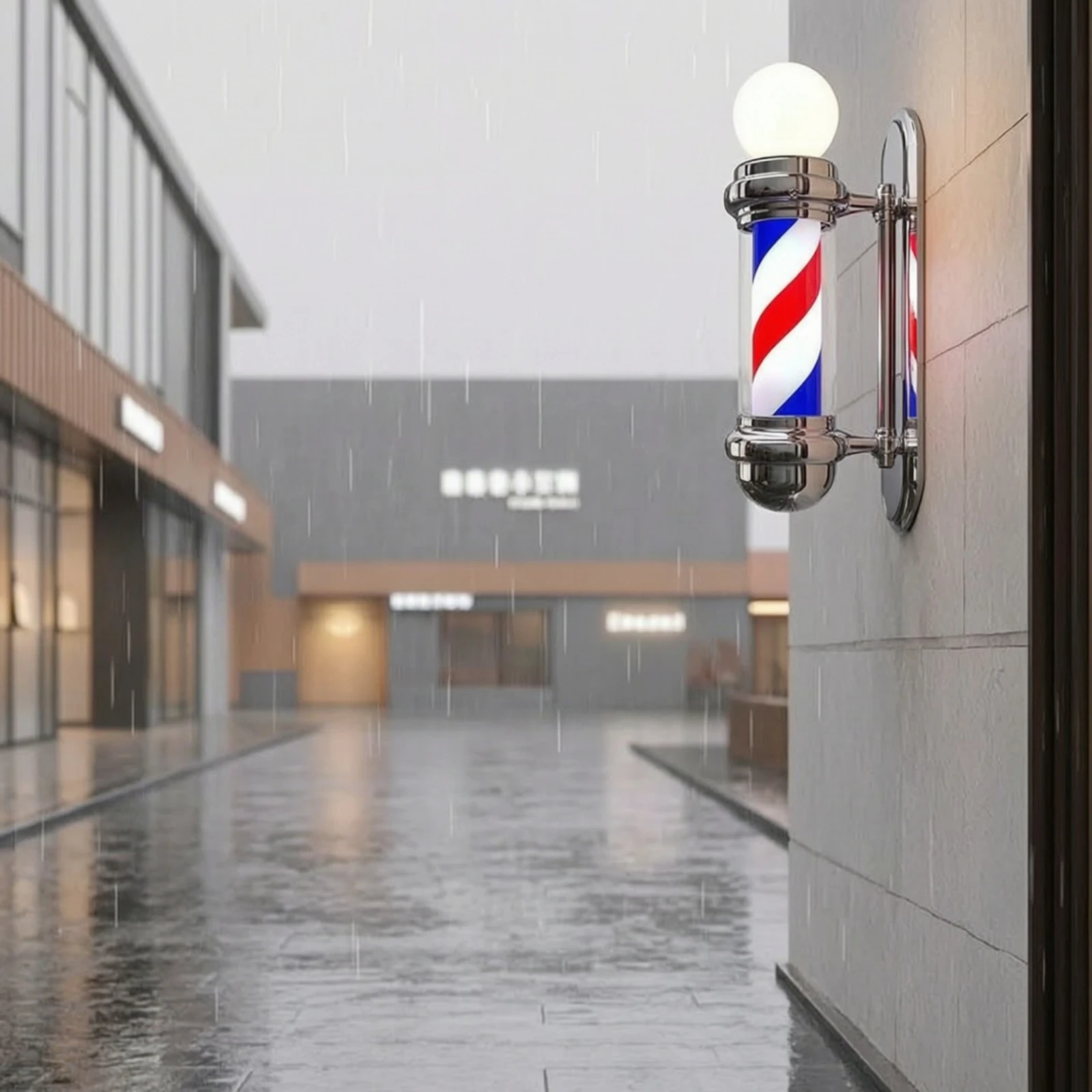 Barber Pole Sign Illuminated Barber Pole Light Rotating Light Sign Classic Retro for Barbers, Barbershop, Storefront