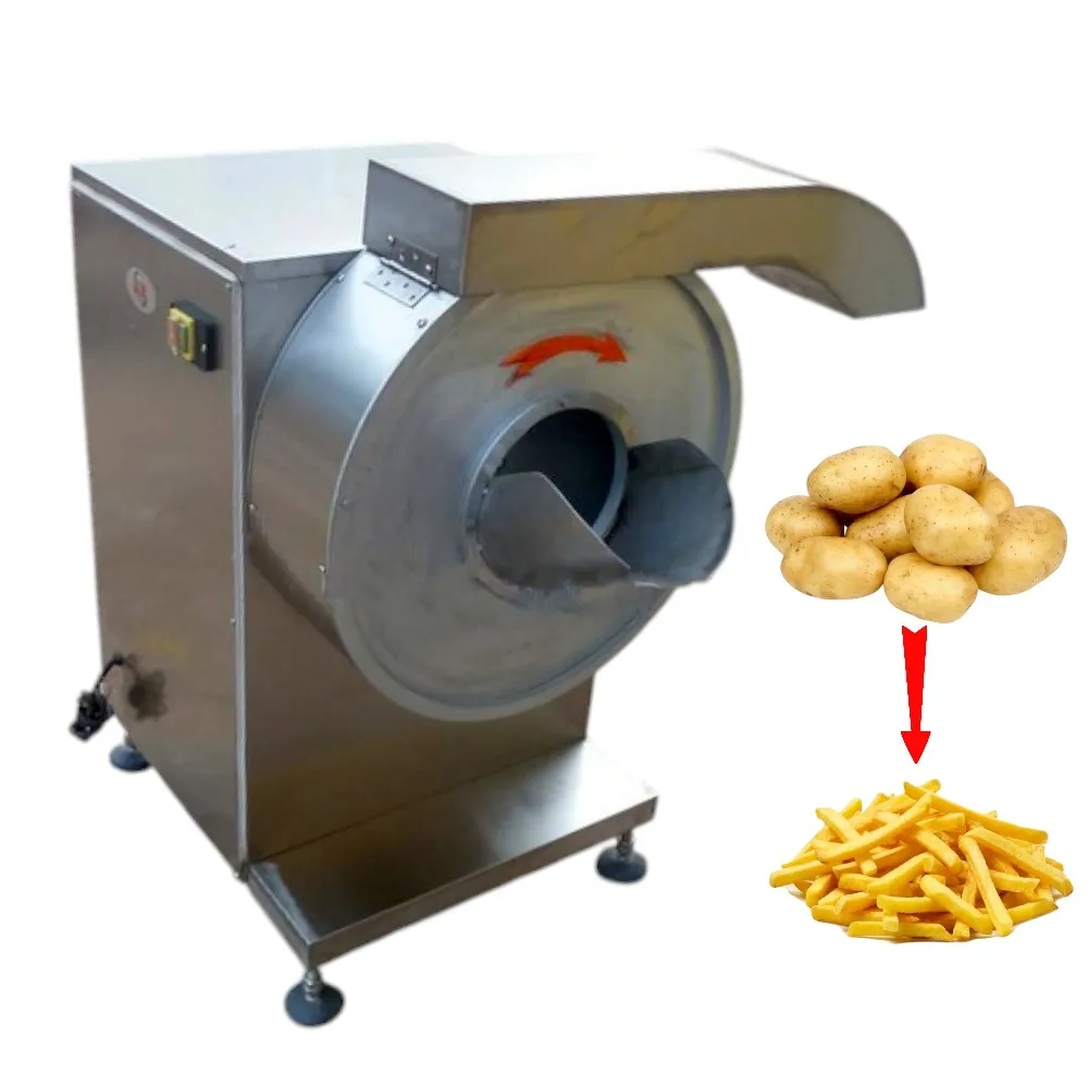 Commercial Automatic Vegetable Carrot Cutter Cassava Stick Slicer French Fries Shredder Sweet Potato Chips Cutting Machine