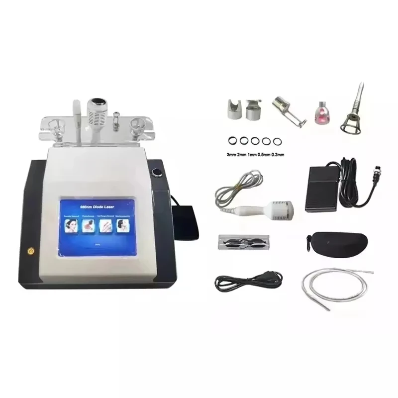 

BEST 5 in 1 980nm Diode Laser Vascular Removal Machine Remove Spider Veins 980 Diode Laser Blood Vessels Removal Nail Fungus