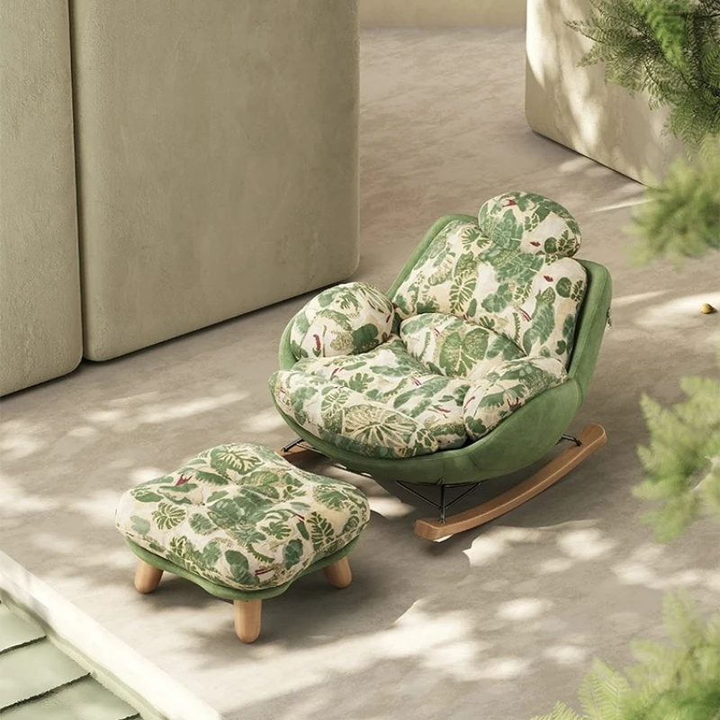 Light luxury high-end rocking chair Adult reclining chair Lazy leisure home living room sofa chair