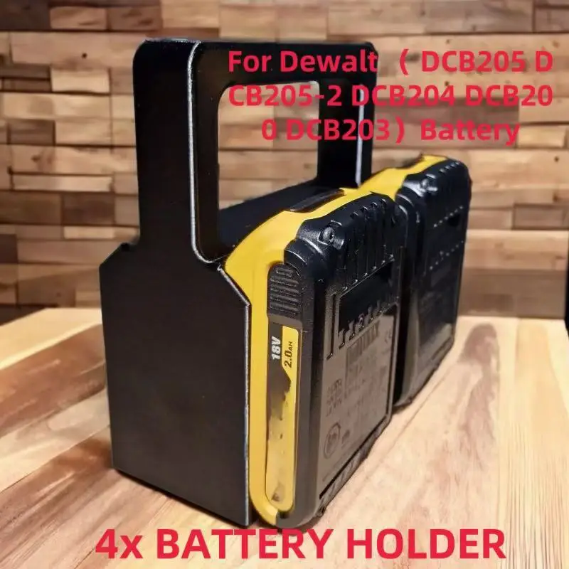 

4x Battery Basket Carrier Caddy Holder for DeWALT DCB205 DCB205-2 DCB204 DCB200 DCB203case Box Storage Bracket (No Battery)