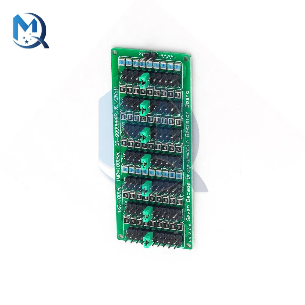 7 Seven Decade 0.1R - 9999999R Programmable Adjustable SMD Resistor Slide Resistor Board Step Accuracy 1R 1% 1/2 W Module 200V