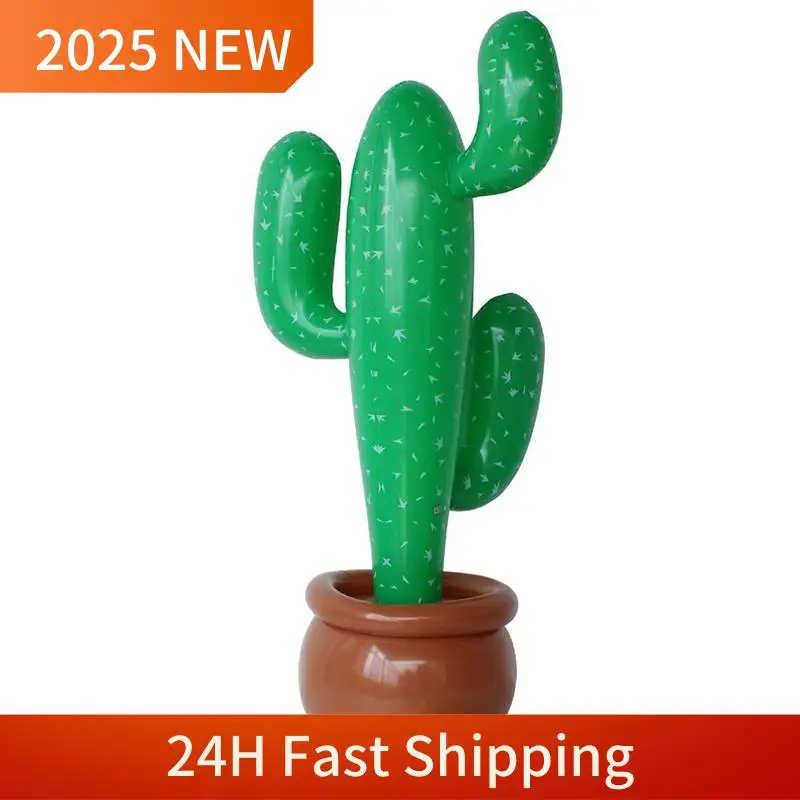 

A49U 2Pcs Lightweight Air Inflatable Cactus Coconut Tree Home Pool Outdoor Party Decoration Props Inflatable Tree Decor