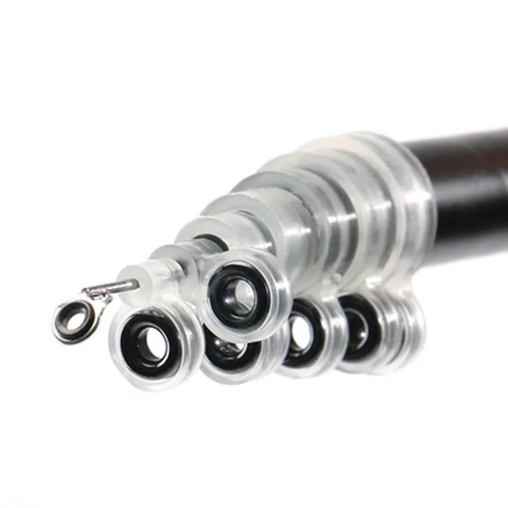14/22 pçs guia de vara de pesca anéis ponta kits de reparo silicone cerâmica fio loop vara de pesca linha guias acessórios