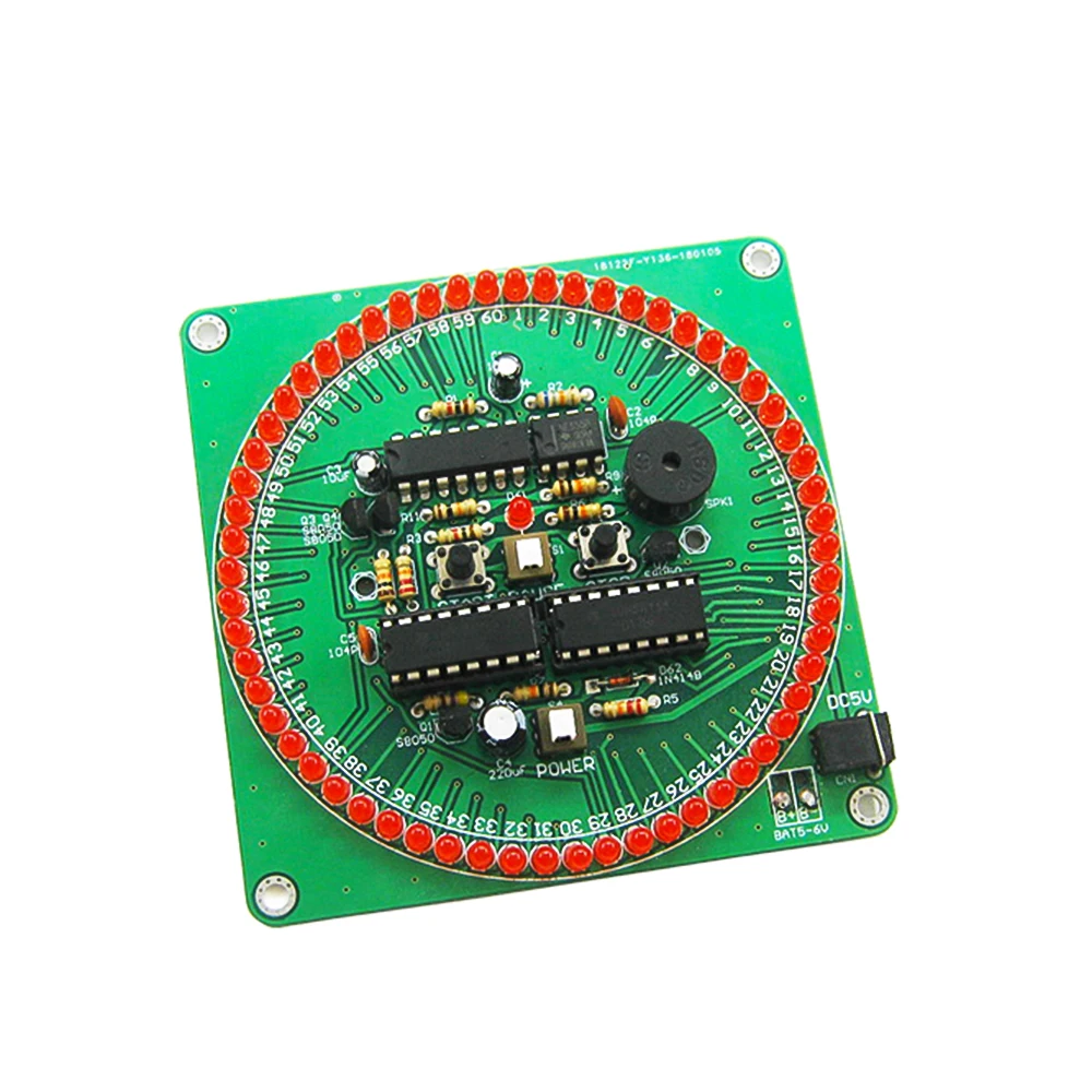 60 Second Countdown Timer DIY Kit Red/Yellow Smart Timing Alarm Electronic Parts and Components Electronic DIY Timer