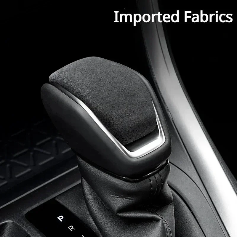 For New Toyota RAV4 Wilander Alcantara Suede Car Gear Shift Knob Cover Interior Trim Shift Collars Handle Protector Accessories