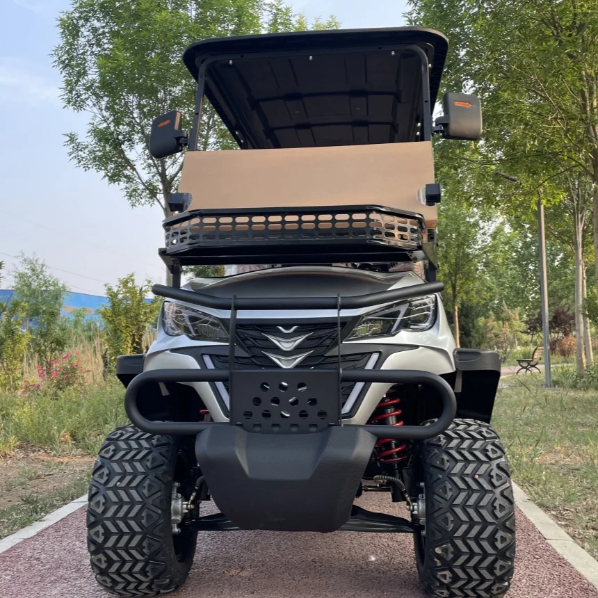 Electric Golf Cart Model E 6 Seat Down Folding Windshield Off-Road Golf Cart Free Custom Color Electric Sightseeing Golf Cart