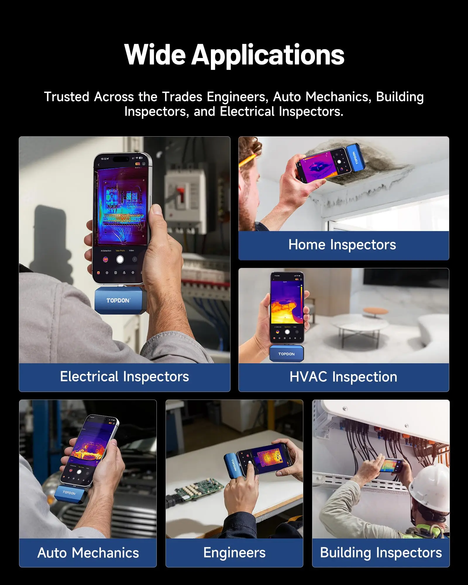 TOPDON TC001 Max Dual-Lens Thermal Camera for USB-C iPhone, iPad & Android, Blue Thermal Imager