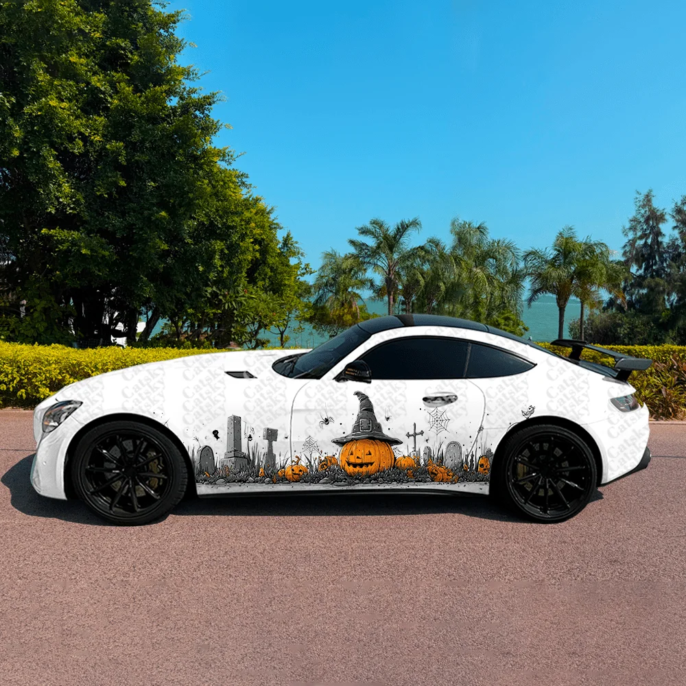 

Хэллоуин Тыква Высокое Качество Креативный Узор Наклейки Кузов Две Модные Наклейки Две Украшения Подходит