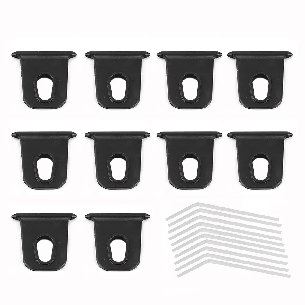 Outdoor Awning Clips 10pcs Portable Awning Hooks Clothes Hanger Organizer Rack Easy to Install for RV Campers Awning Hanging Org