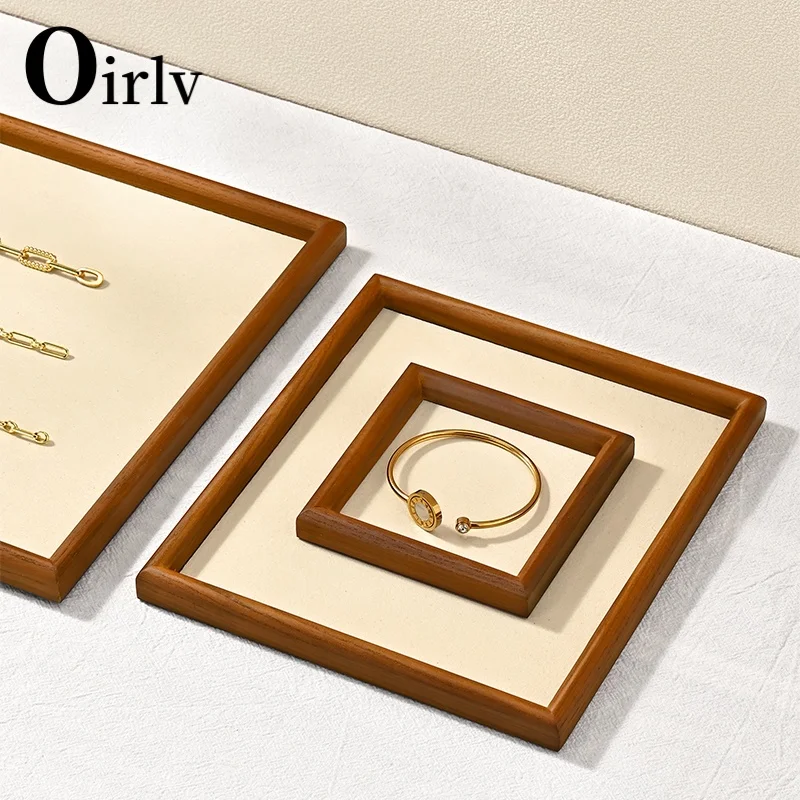 Retro Solid Wood Jewelry Display Tray