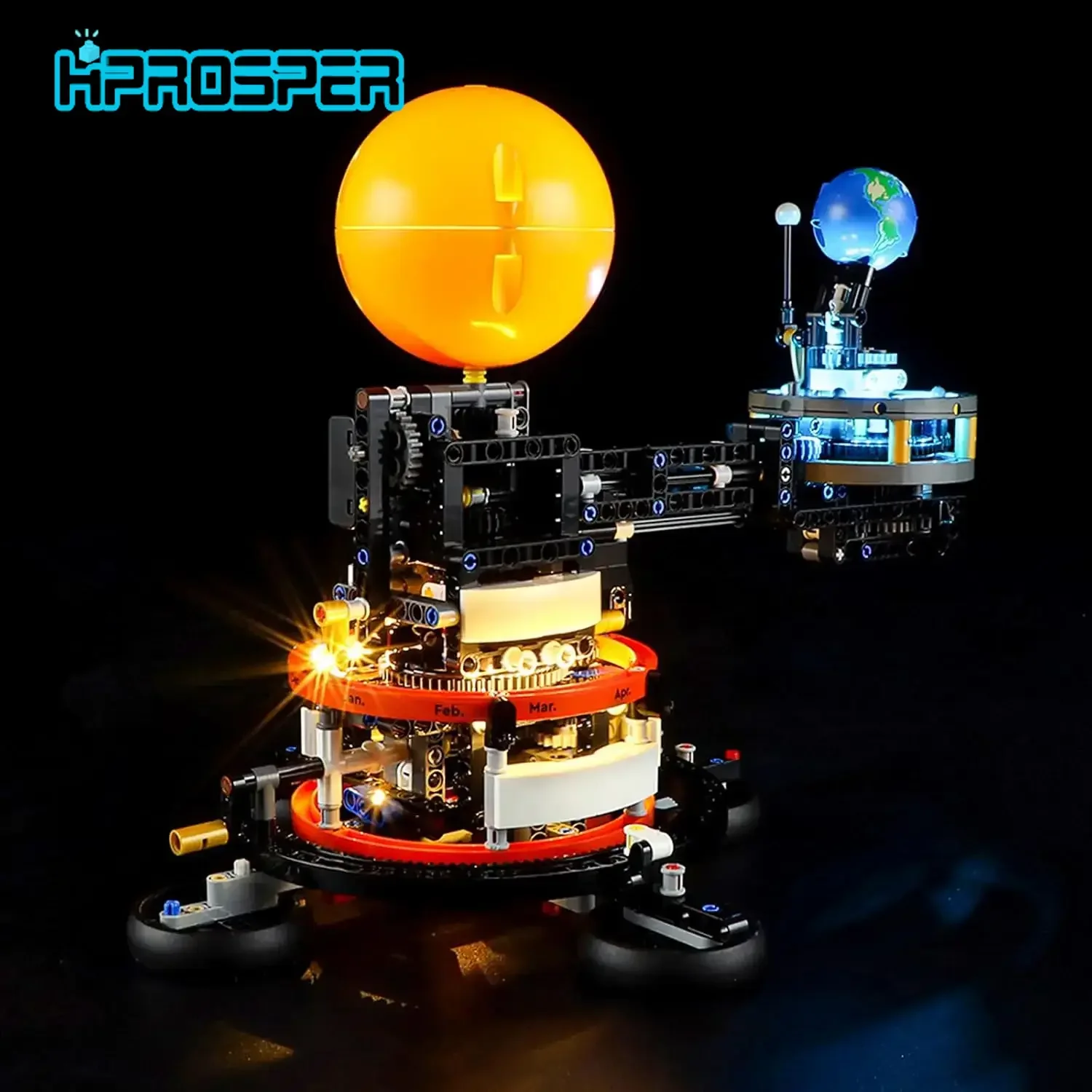 Hprosper 5V Led-Verlichting (Geen Model) Voor Lego 42179 Technic Planeet Aarde En Maan In Een Baan Om Uw Bouwstenen Verlichten