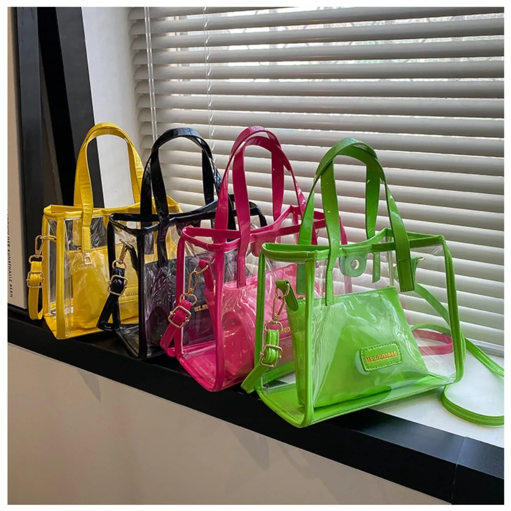 Women Transparent Clear Purse Crossbody Shoulder Bags with Removable Strap Stadium Approved Bags Zipper Closure