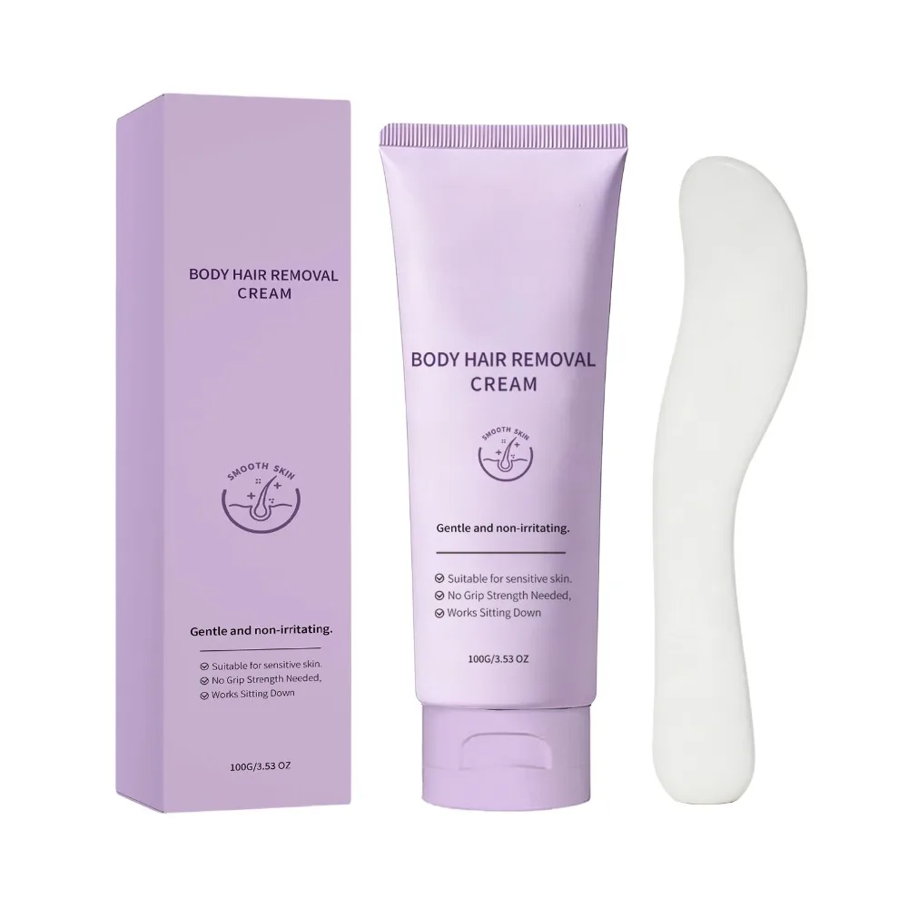 100g Hair Removal Cream For Skin Gentle Painless Depilatory Cream With Scraper Smooth Body Leg Arm Hair Remover For Women