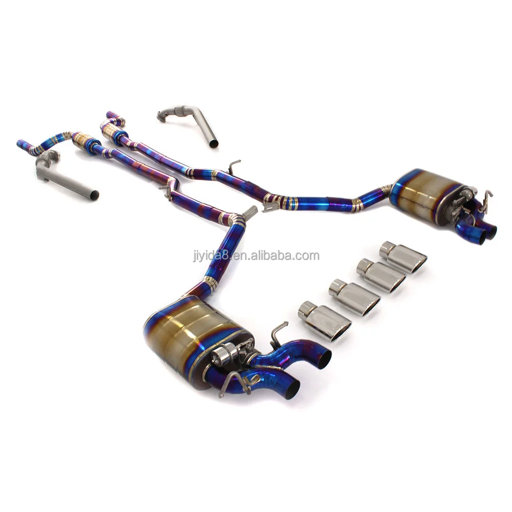 JYD Catback Exhaust for Mercedes-C63 C63S  W205 4.0T 2015-2020 Exhaust Pipe Muffler Titanium Escape Car Exhaust System