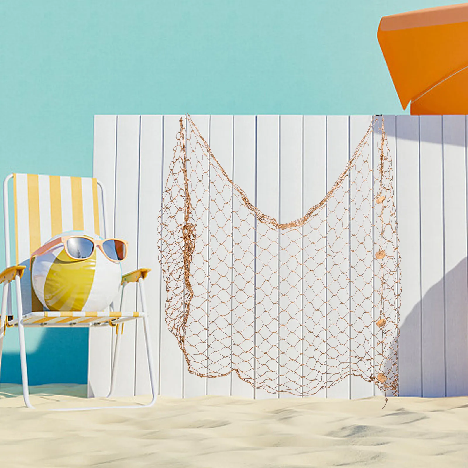 

200CmX100Cm Mediterranean Style Decorative Fish Netting Nautical Wall Hanging Home Decor Photo Background Studio Accessory