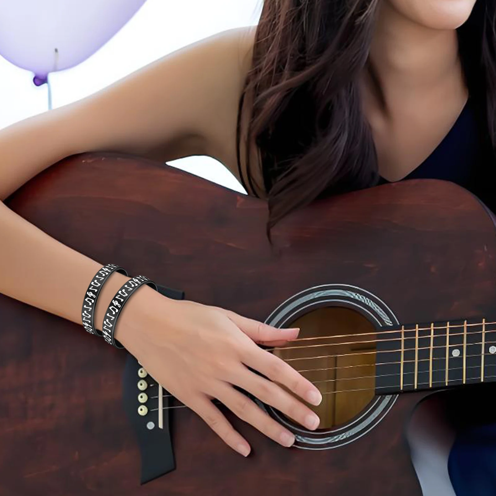 

24Pcs Musical Note Rubber Bracelets Stylish Event Wristbands for Festivals Concerts School Parties Holiday Celebrations Decor