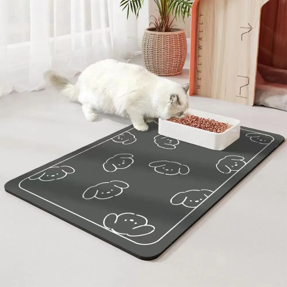 Non-slip Pet Mat for cat Color Pet Food Mat Pet Bowl Drinking Water Pad Dog Feeding Mat