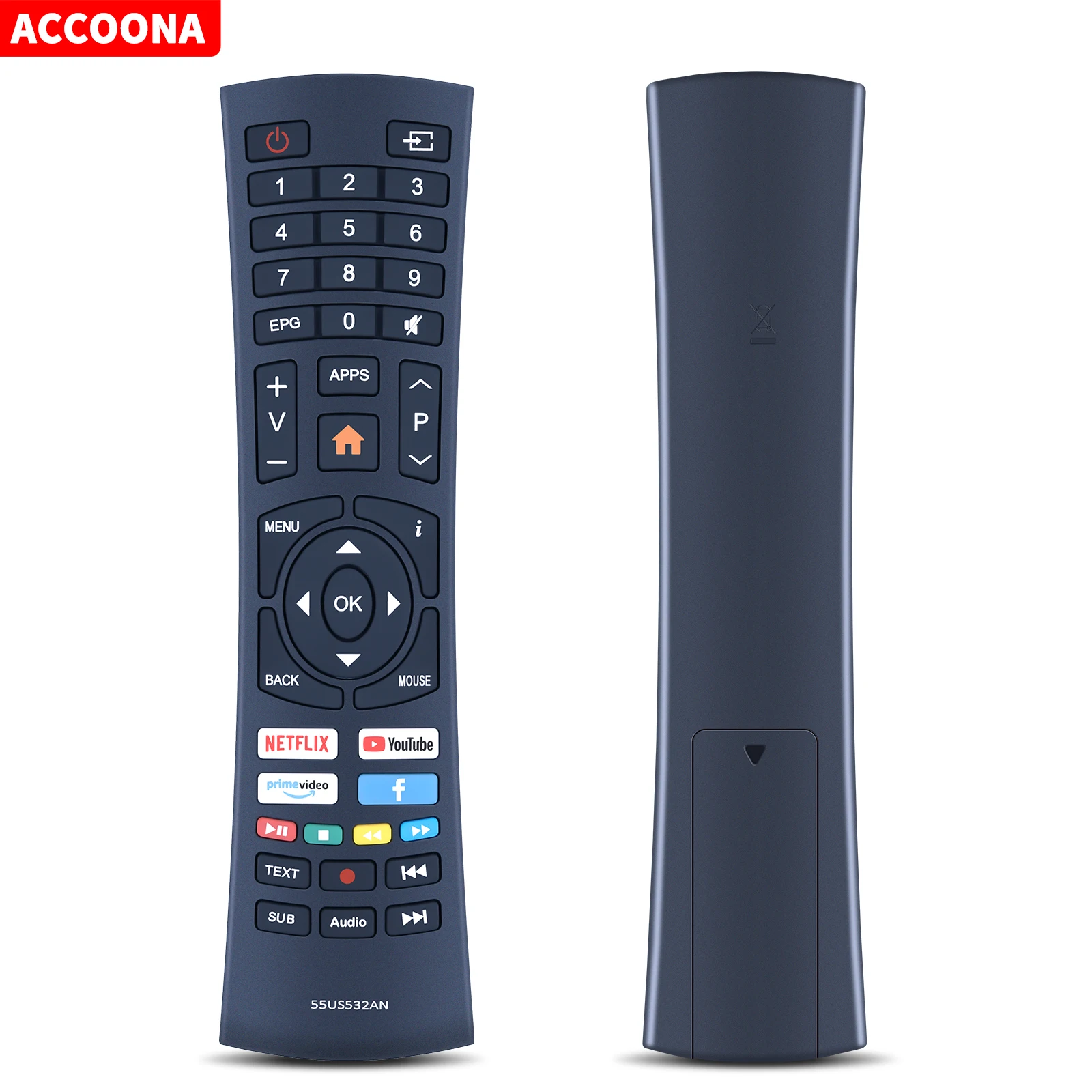 Remote control for ACONATIC 55us532an AQPROX APPTV32 TV