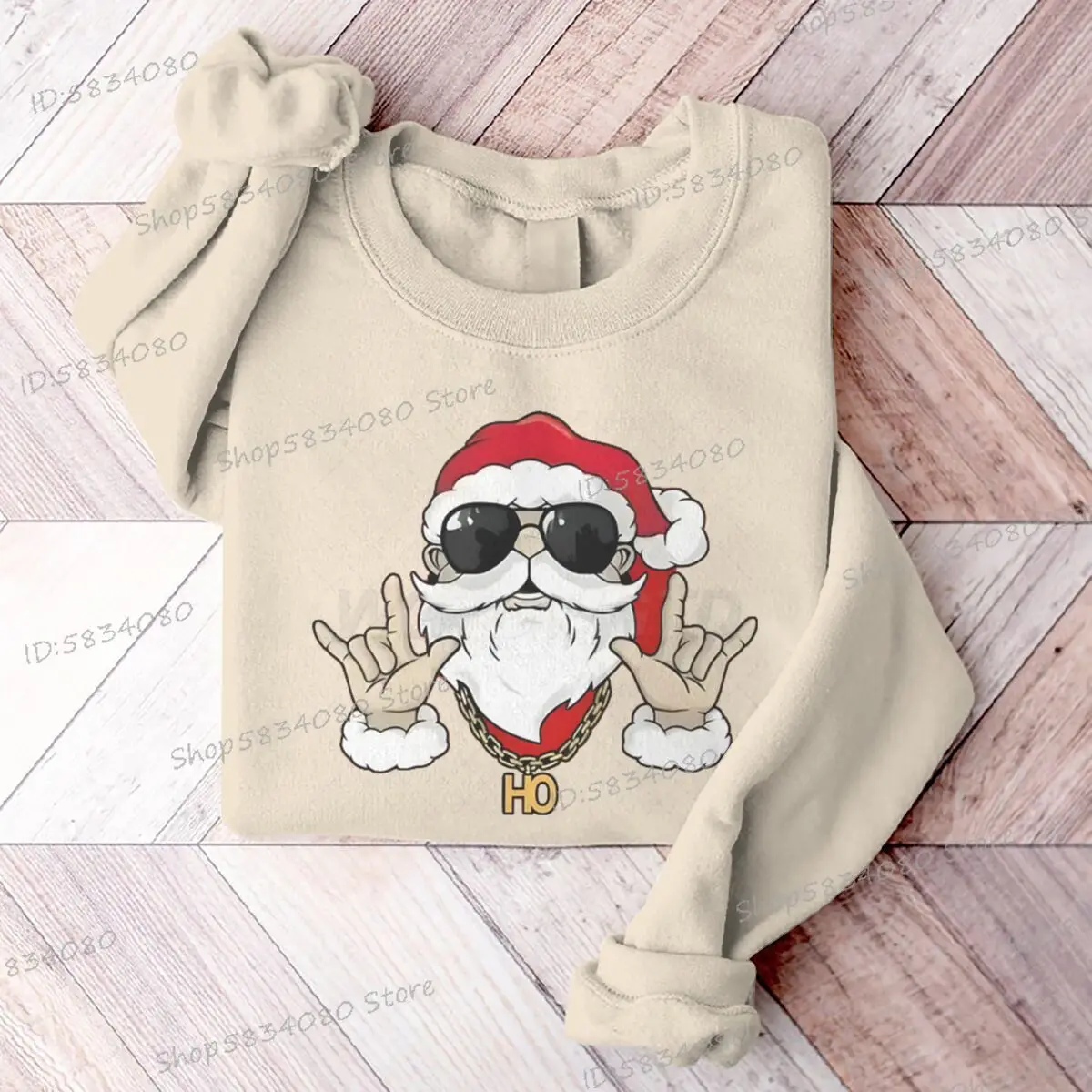 بلوزات الهيب هوب سانتا كلوز الجرافيك للرجال بلوفرات عطلة احتفالية عيد الميلاد المشاعر سانتا موضة ملابس الشارع الشهير الرجال #4
