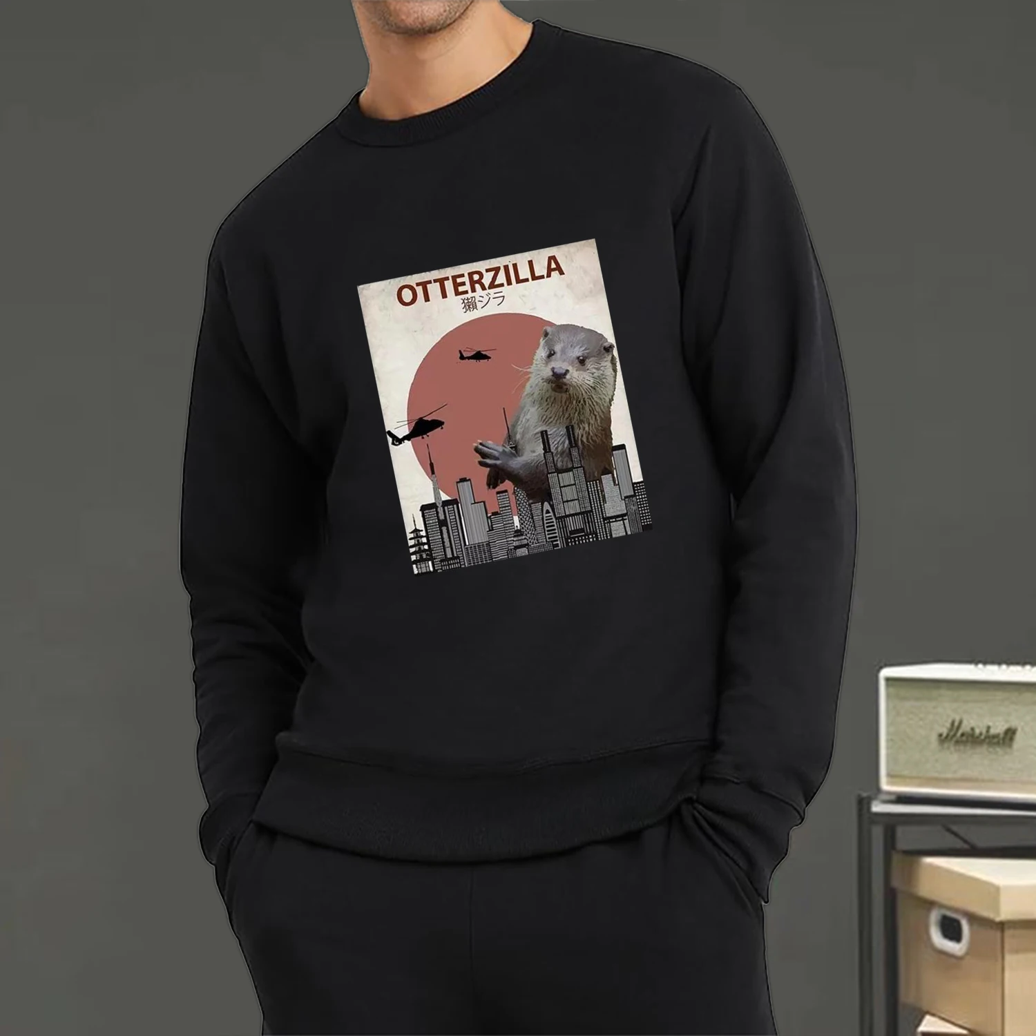 

Funny Hot Sale Fashion Otterzilla Womens Mens Sweatshirt Pullover Crewneck Soft Breathable Hoodie Autumn Unisex Streetwear