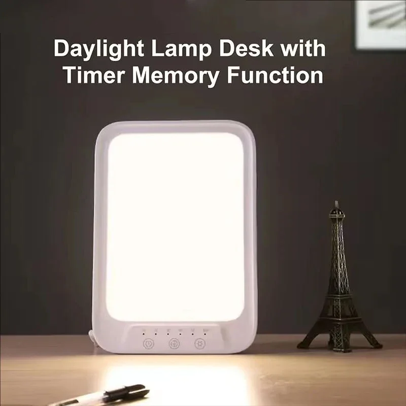 32000 Lux Cool & Warm Light LED Daylight Lamp Therapy Lamp Against Depression 3 Light Colours 5 Brightness Levels Touch Control