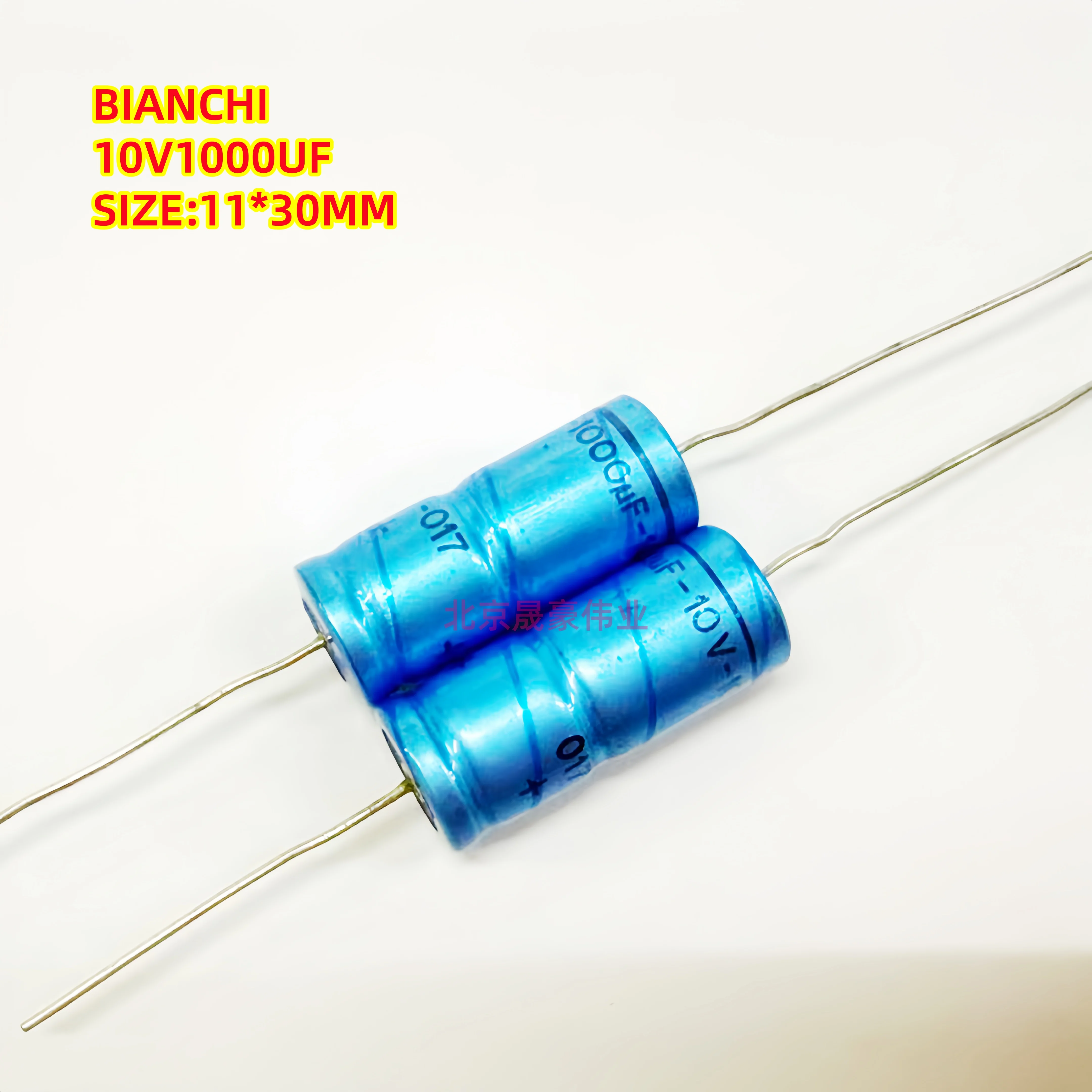 5pcs  Antique Dutch BIANCHI 10V1000UF Axial Heat Filter Aluminum Electrolytic Capacitor 1000UF 10V Volume: 11x30mm