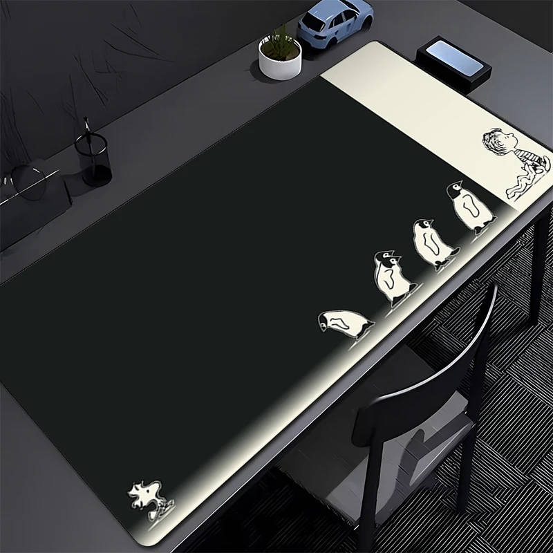 

Mouse Pad Kawaii Mousepad Computer Black And White Keyboard Pad HD Cartoon Mouse Mat Gamer Office PC S-snoopys Anime Desktop Mat