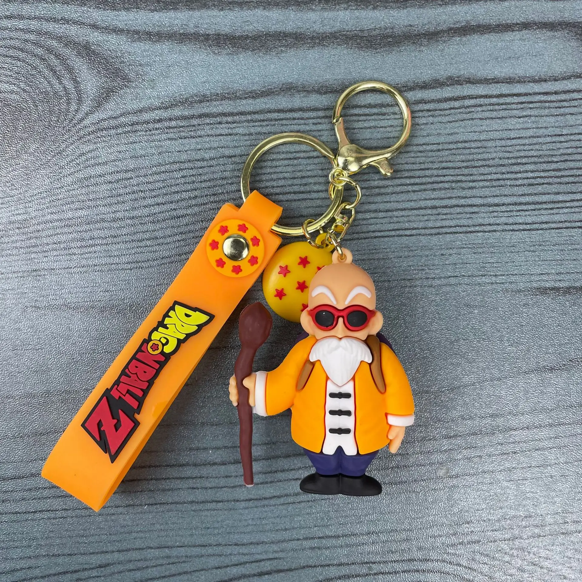 Cartoon Dragon Ball Z Son Goku Majin Buu Kuririn Master Roshi Piccolo Keychain Doll Key Chain Bag Car Keyring Accessory Gifts