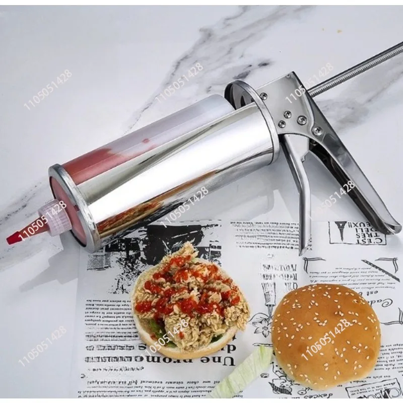 

Stainless steel 304 salad juicer quantitative distribution sauce bottle sauce bottle, hamburger sauce dispenser
