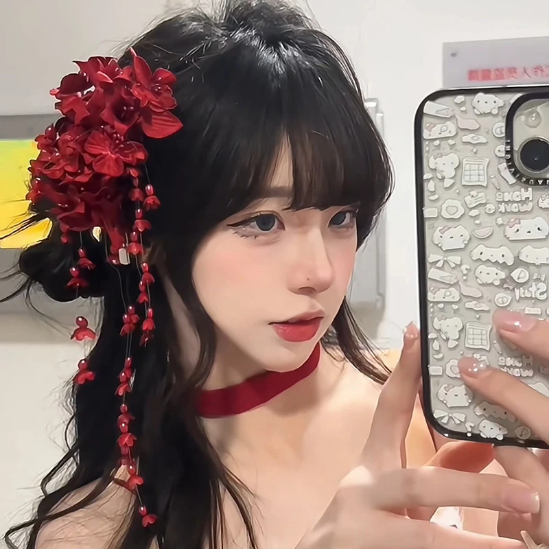 

Antique Fresh Lily Of The Valley Flower Handmade Fringed Hairpin Mori Temperament Style Hair Accessories Wedding Headwear