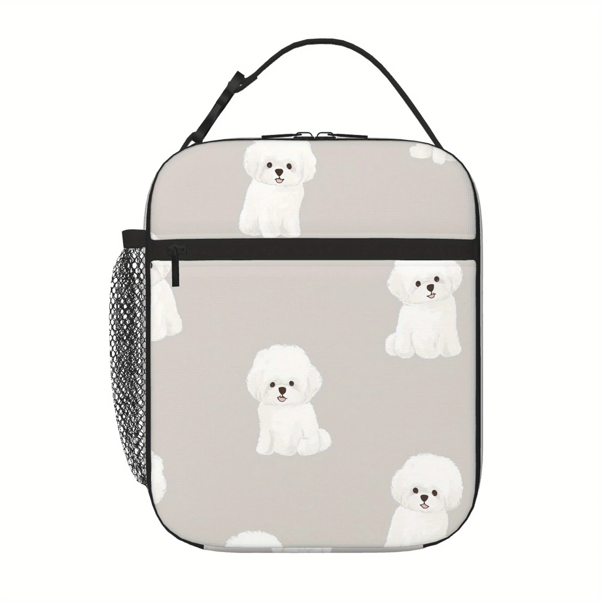 1pc an Insulated Bag Featuring a Bichon Frise Design, Not Intended for Food Contact, Ideal for Home, Dining Establishments, Work
