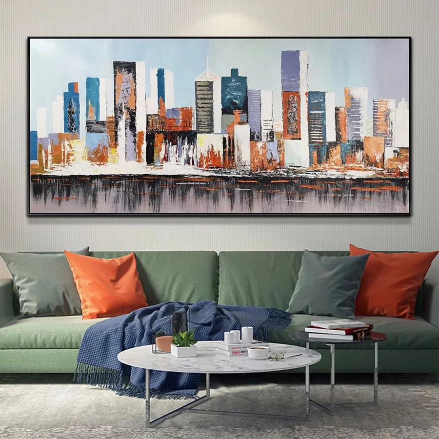 5d DIY Diamant Stickerei moderne abstrakte Kunst Stadt architektur Landschaft volle Kits Diamant Malerei Kreuz stich Dekor nach Hause