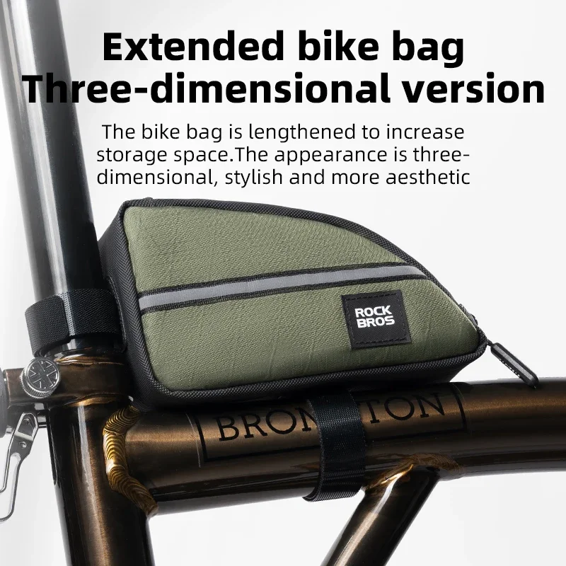 ROCKBROS Tragbare Fahrradtaschen für Faltrad Brompton Nylon Dreieck Schlauchtasche Reise Casual Pendeln Werkzeuge Tasche Fahrradzubehör
