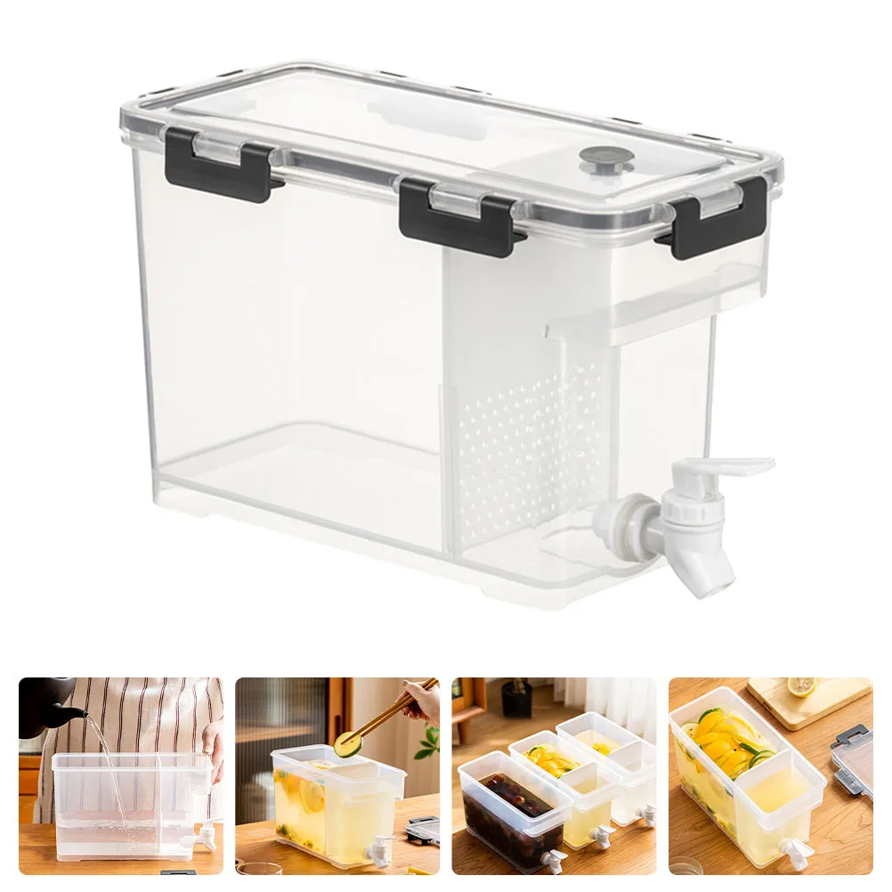 

3.5L Cold Water Dispenser Beverage Dispenser For Wine Juice Storage Container Multi-Purpose Drinks Barrel Brewing Jug For Home