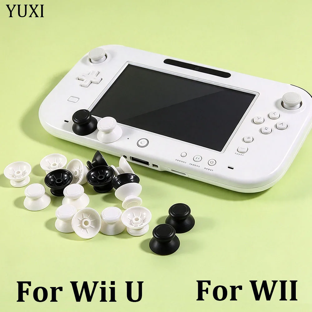 2PC For Wii U 3D Analog Joystick Grip Cap Buttons For WII WIIU Thumbstick Keys Gamepad Controller Replacement Parts