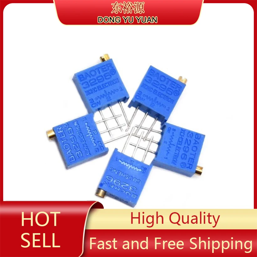 10 Uds 3296W 1K 2K 5K 10K 20K 50K 100K 200K 500K 1M Ohm 103 100R 200R 500R potenciómetro recortador Trimpot 3296 50 100 200 500 Ohm