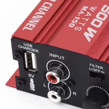 Amplificador de Audio Estéreo para Auto de 12V 500W y 2 Canales para Mini Hi-Fi, Subwoofer, Accesorios para Auto, Sistema de Audio Estéreo, Electrónica para Automóviles