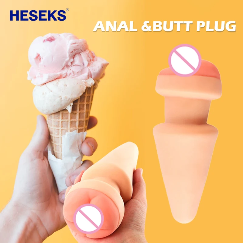 HESEKS tapón Anal de helado hueco, consolador enorme masculino, masajeador de Vagina, tapón Anal, dilatador de ano, juegos estimuladores, juguetes