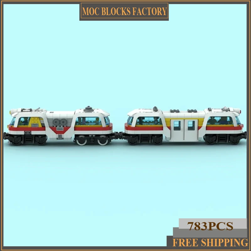 

City Vehicle Model Moc Building Bricks Future Passenger Train Technology Modular Blocks Gifts Christmas Toys DIY Sets Assembly