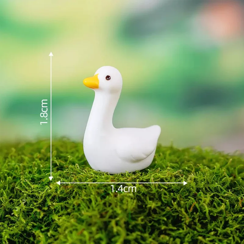 5/10pcs Mini Gooses Figurines, Tiny Resin Animal Miniature for DIY Crafts Micro Landscape Ornaments Home Indoor Desk Decor