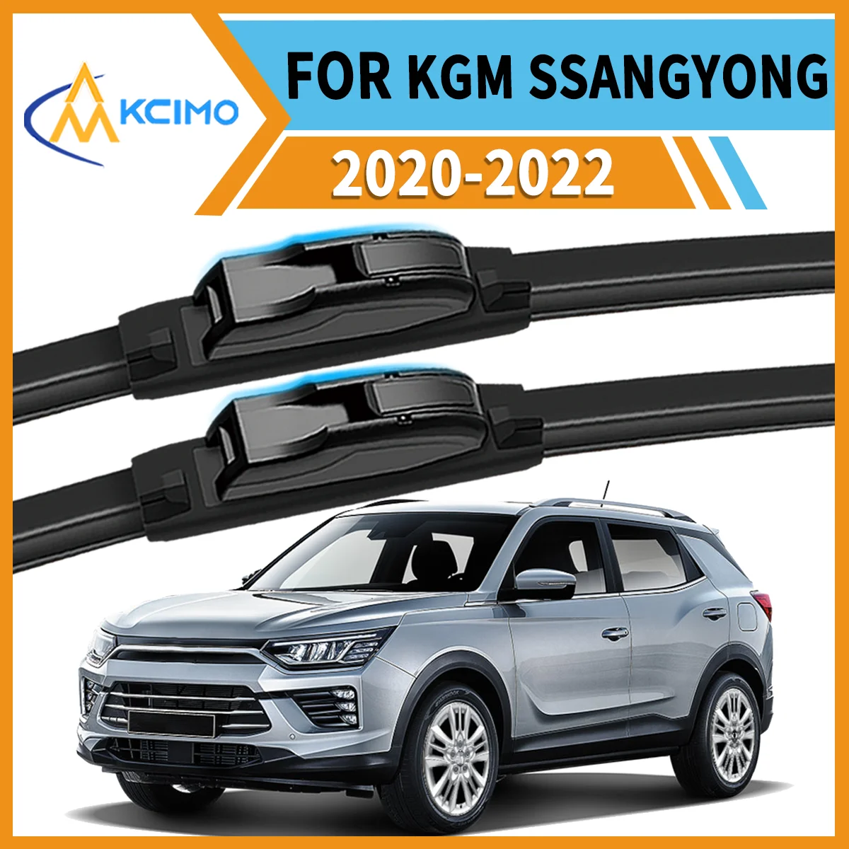 

Essential Safety Pair 2 Front Wiper Blades for KGM SSANGYONG Turismo 2020-2022 All-Weather Clarity Durable Easy to Install