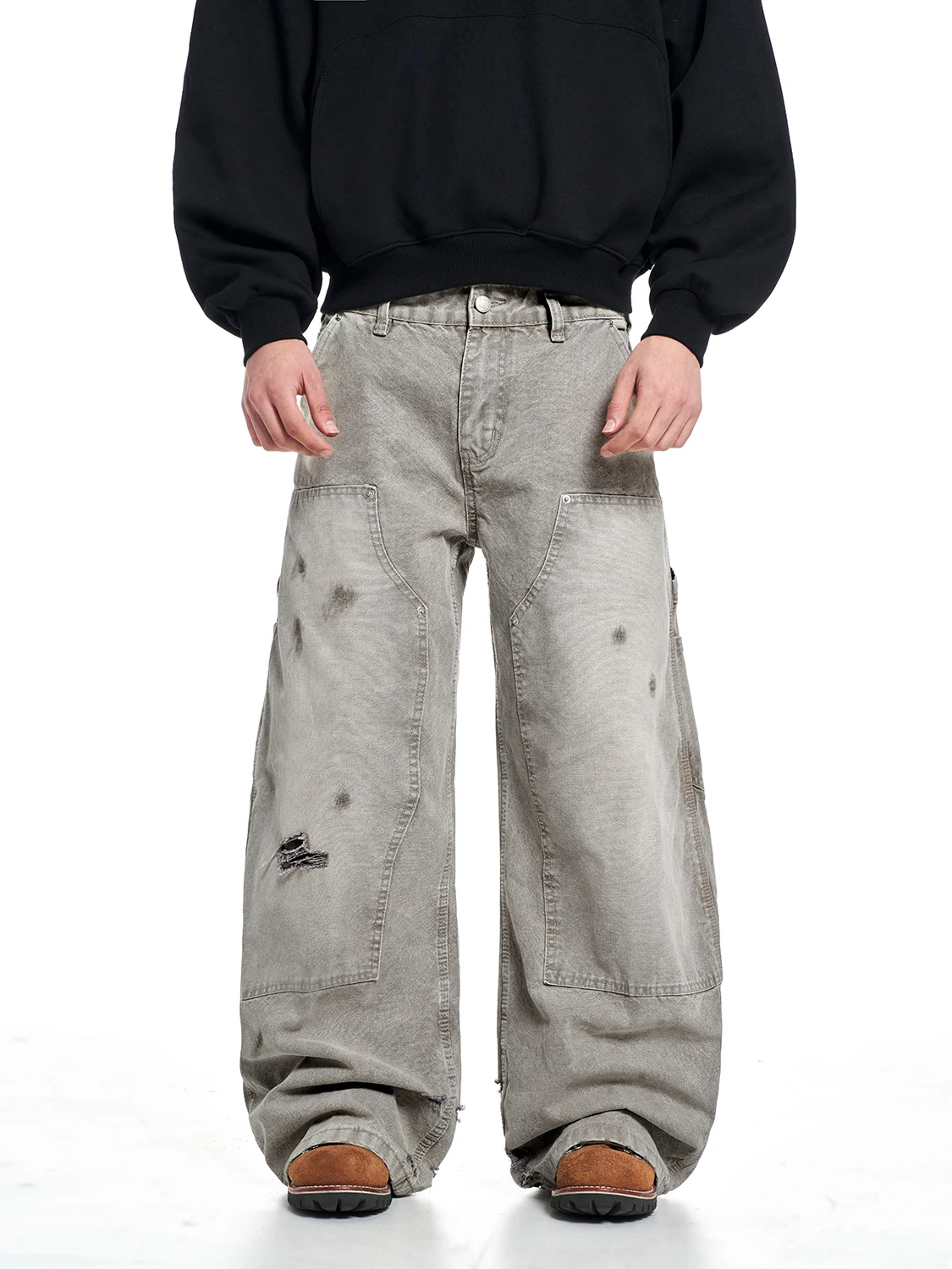 

MT99 American Sle Waed Denim Work Pants Casual Wide Leg Loose Fit Jeans Casual Long Trousers for Men And Women