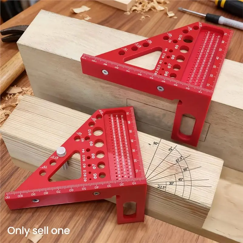 1Pc 3D Multi-Angle, Combination Tool, Multi-Function Plastic Ruler For Accurate Marking And Layout-AA26