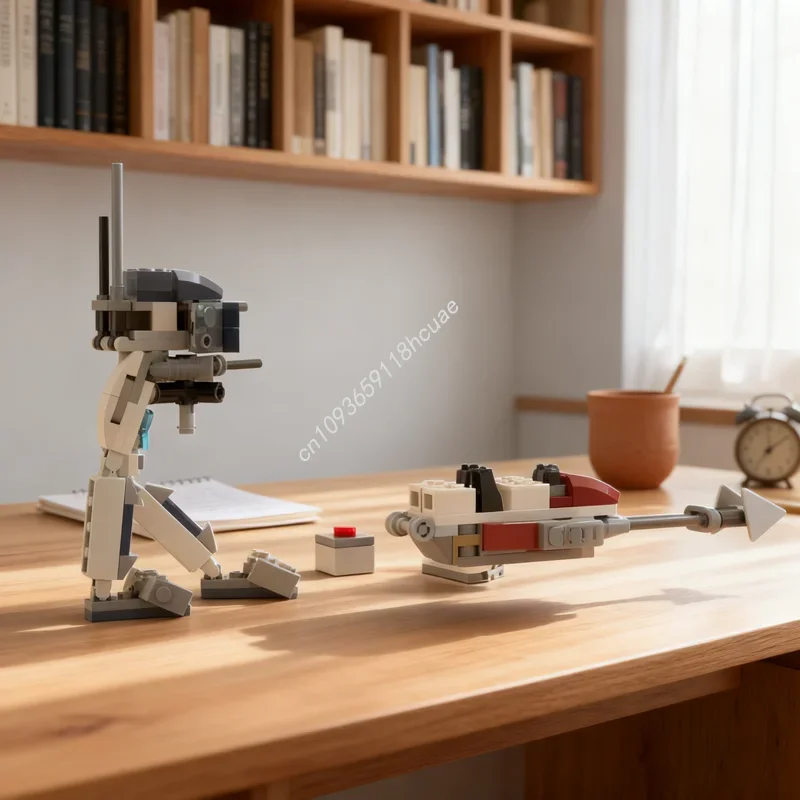 

122 детали MOC RT Walker and Speeder: Альтернативная модель конструктора, креативная игрушка, идея для подарка на Рождество, на день рождения для детей